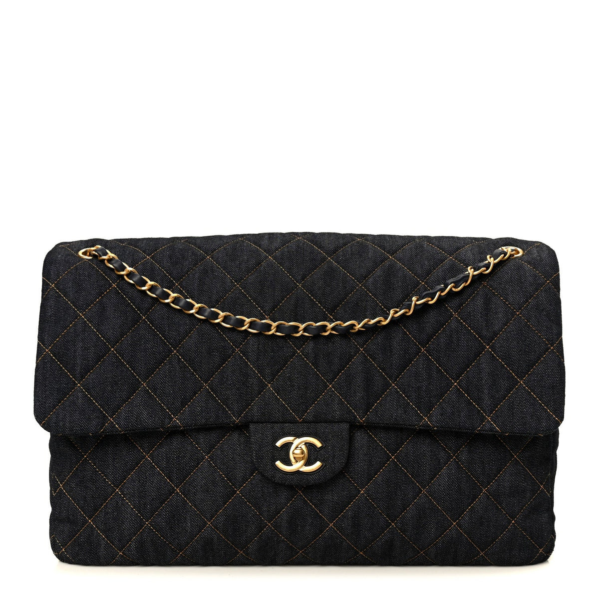 Quilted Flap Shoulder Bag - Blue