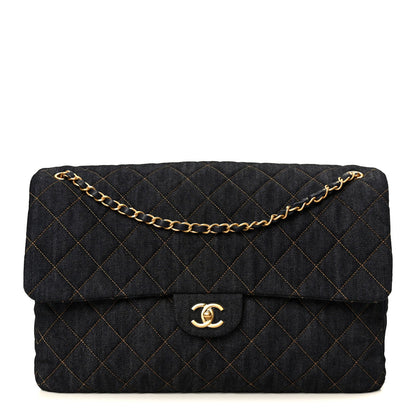 Quilted Flap Shoulder Bag - Blue