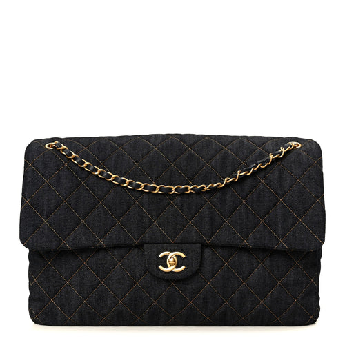 Quilted Flap Shoulder Bag - Blue