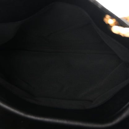 Quilted Caviar Tote Bag - Black