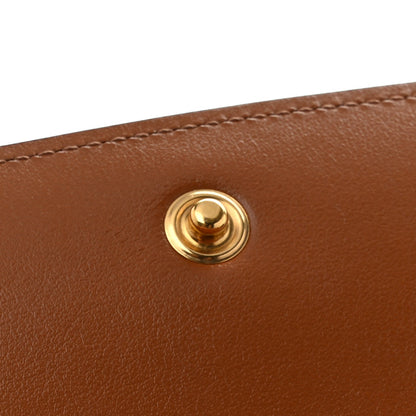 Lambskin Canvas Wallet Bag - Tan