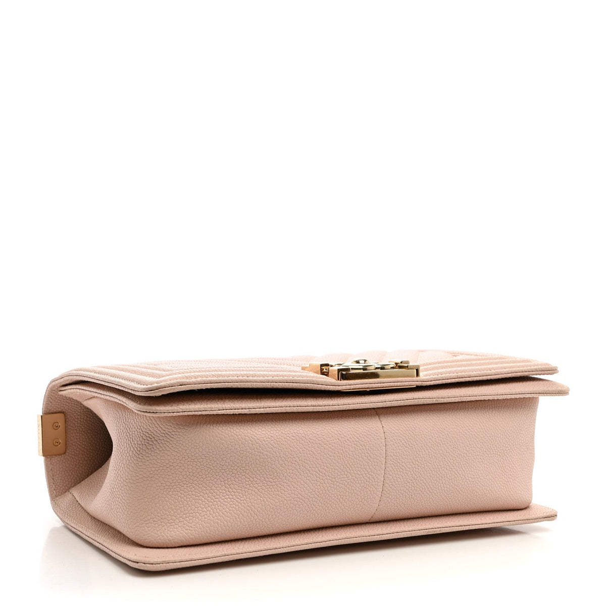 Medium Quilted Caviar Flap Shoulder Bag - Pink