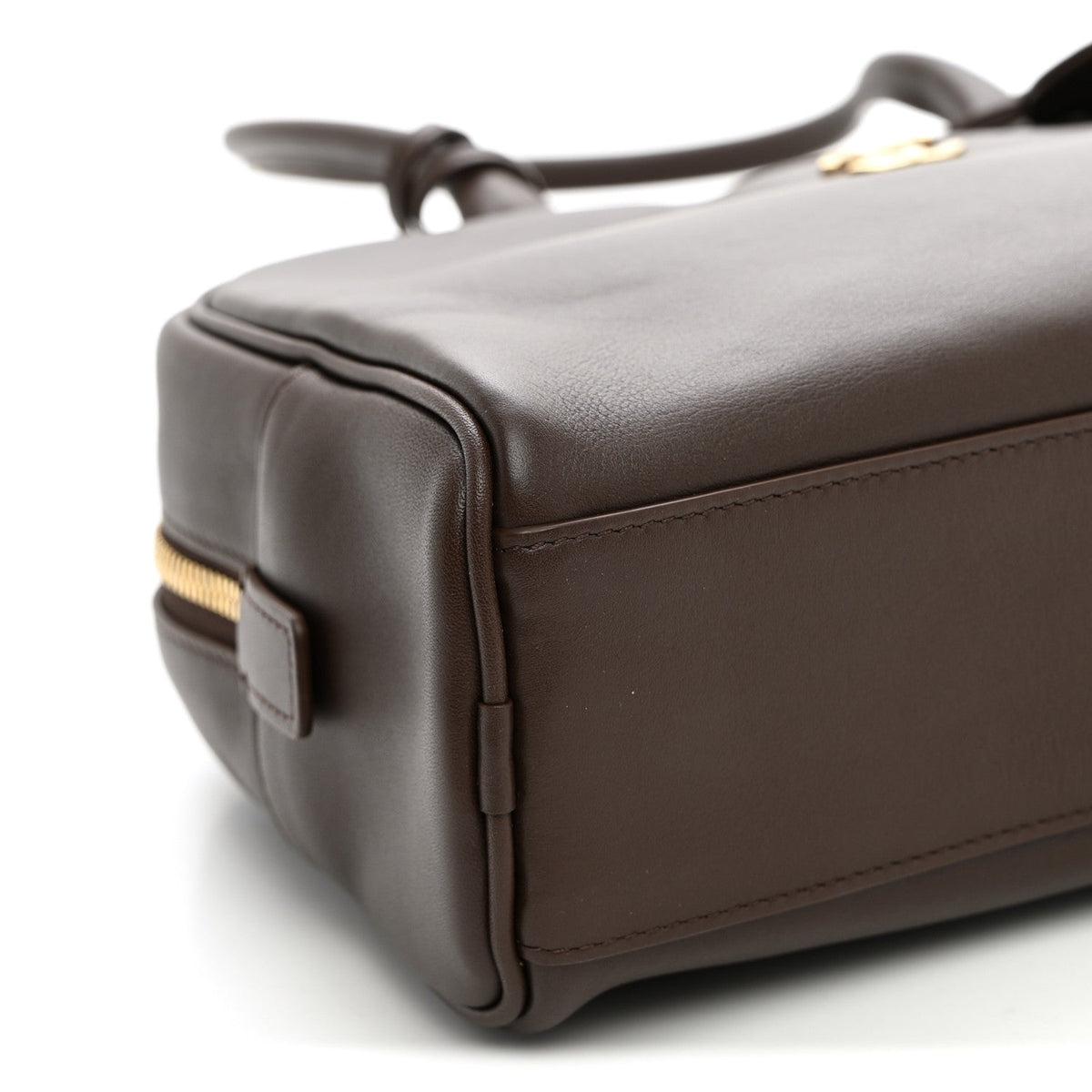 Large Calfskin Handbag - Brown