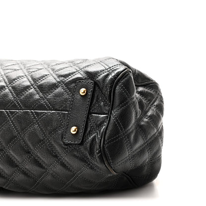 Quilted Calfskin Handbag - Black