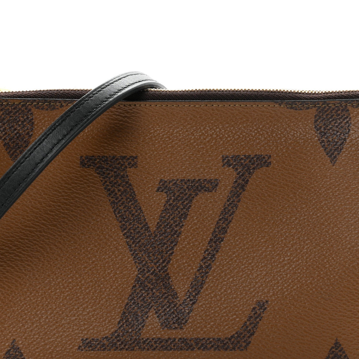 Reverse Monogram Giant Double Zip Pochet Handbag