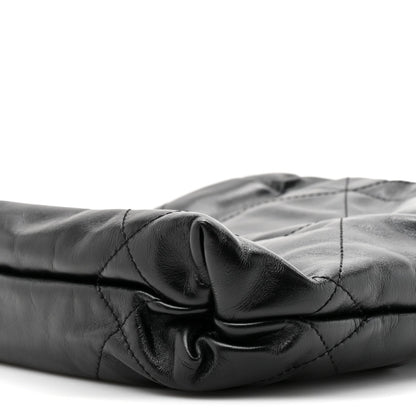 Mini Quilted Calfskin Handbag - Black