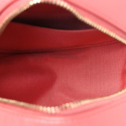 Quilted Caviar Clutch Bag - Pink