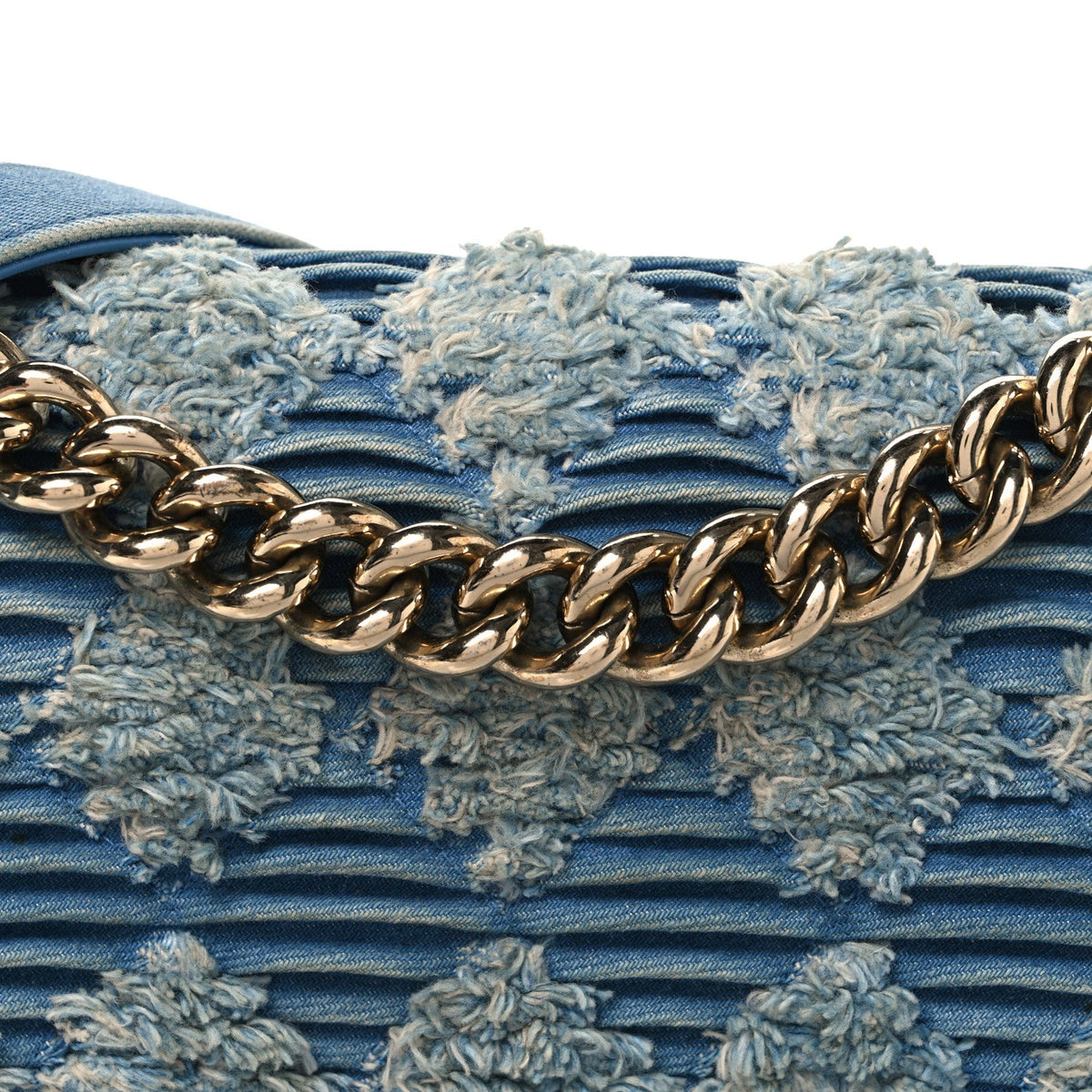 Medium Flap Shoulder Bag - Light Blue