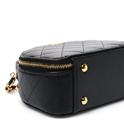 Quilted Lambskin Handbag - Black