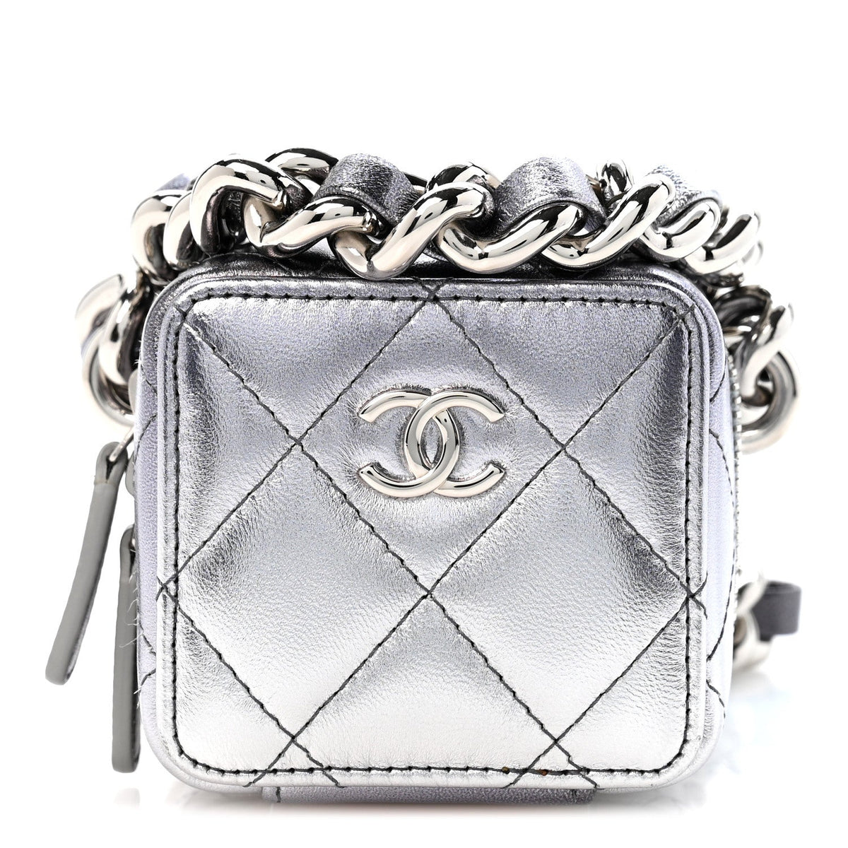 Quilted Lambskin Clutch Bag - Black