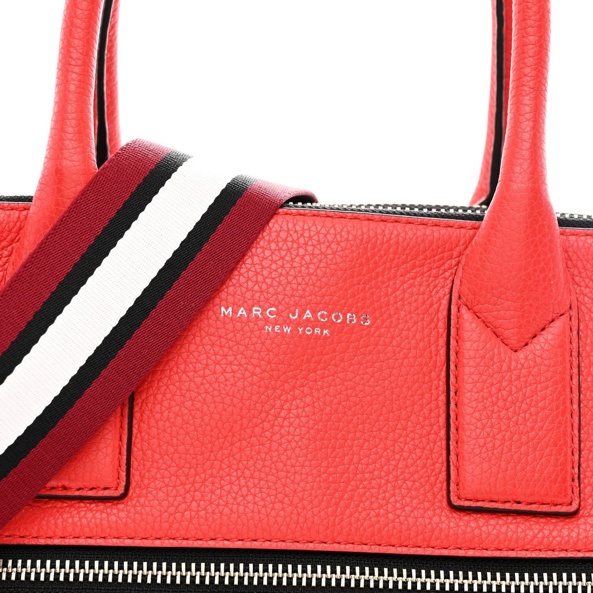 Calfskin Satchel Bag - Red