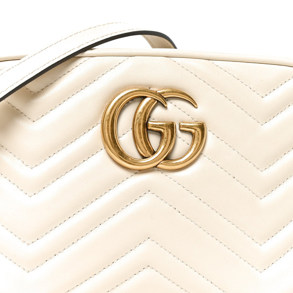 Small Calfskin Shoulder Bag - White