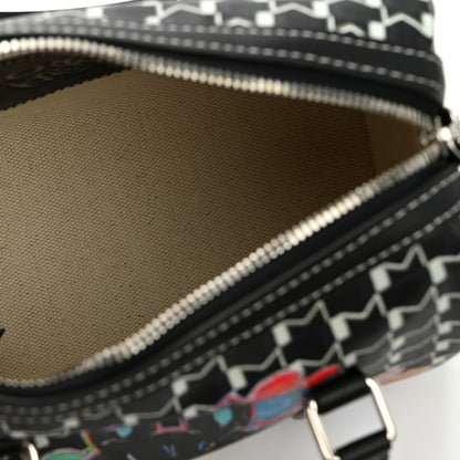 Calfskin Canvas Handbag - Black