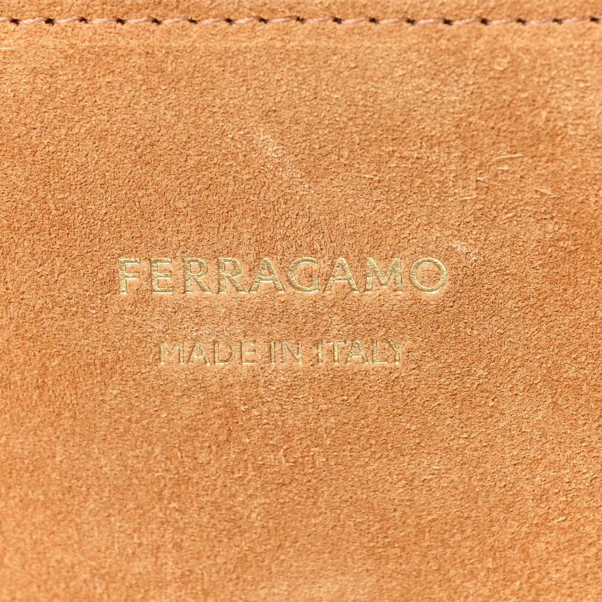 Large Calfskin Suede Handbag - Natural