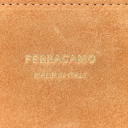 Large Calfskin Suede Handbag - Natural
