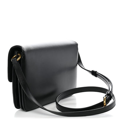 Calfskin Satchel Bag - Black