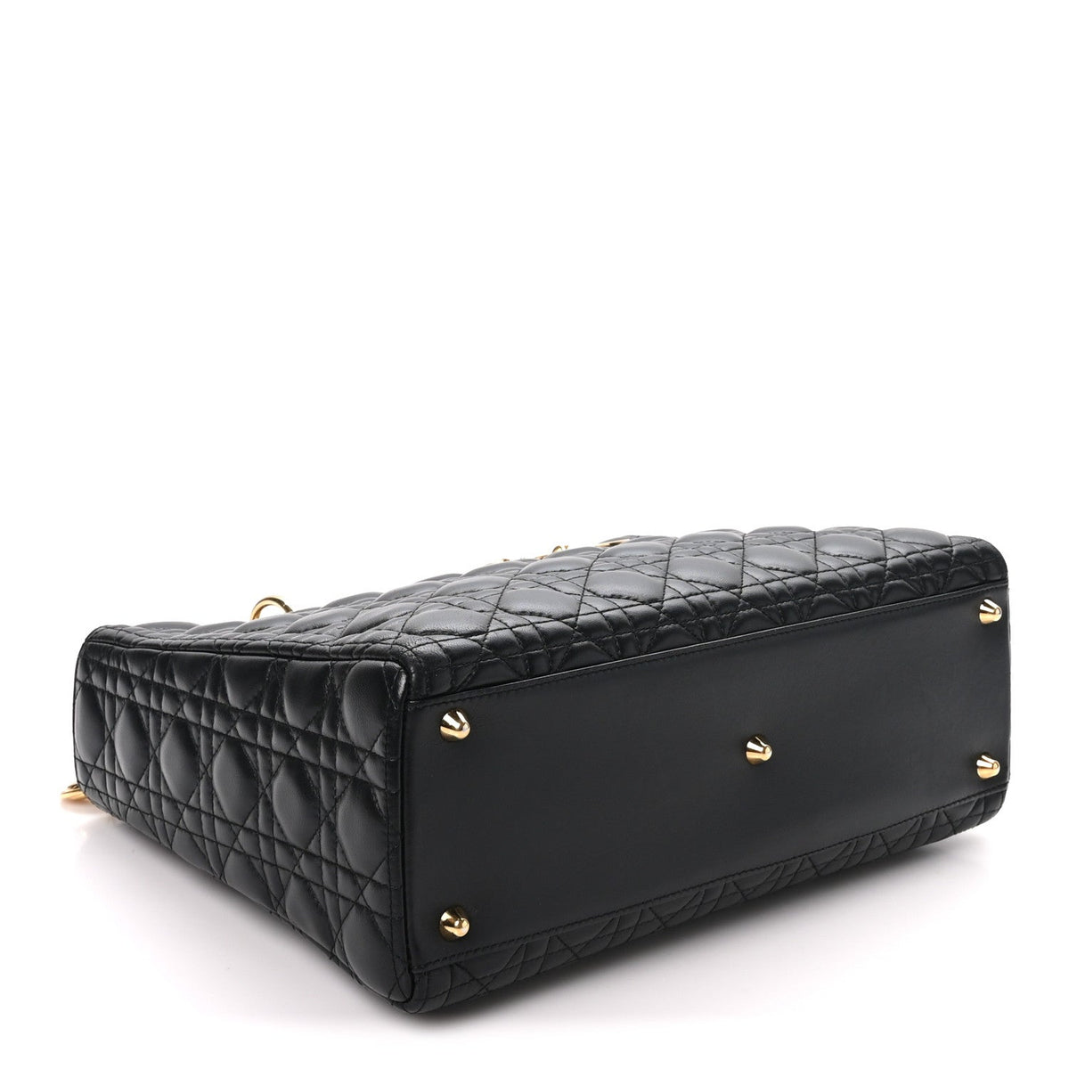 Large Lambskin Handbag - Black