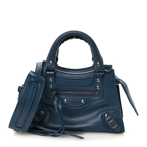 Mini Calfskin Handbag - Blue