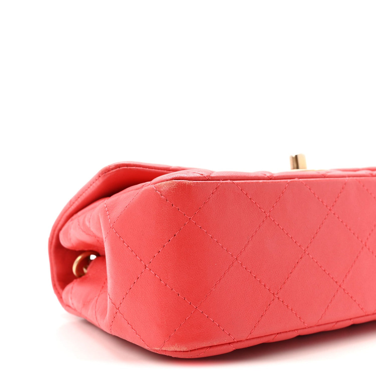 Mini Quilted Lambskin Flap Shoulder Bag - Tan