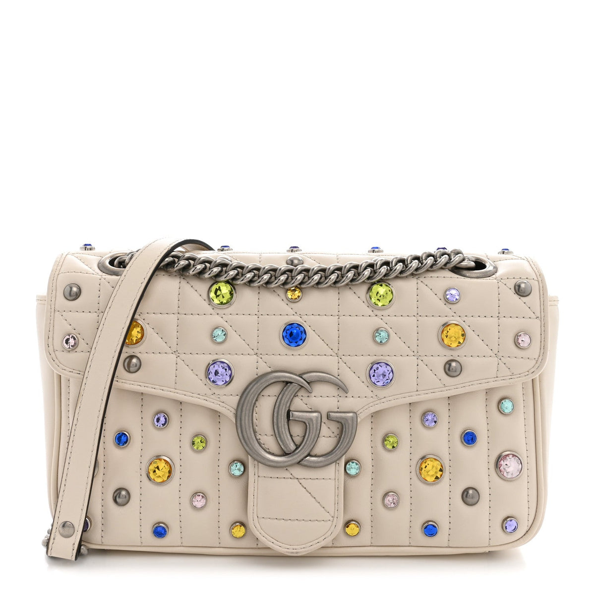 Small Calfskin Shoulder Bag - White