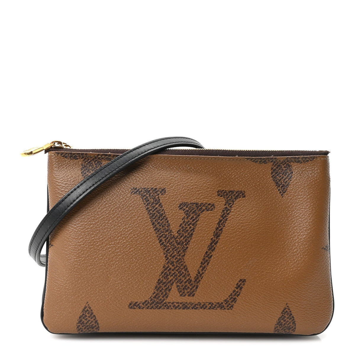 Reverse Monogram Giant Double Zip Pochet Handbag