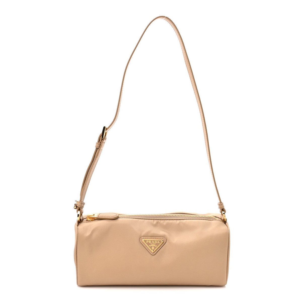 Nylon Shoulder Bag - Brown
