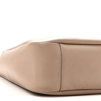 Large Calfskin Hobo Bag - Grey