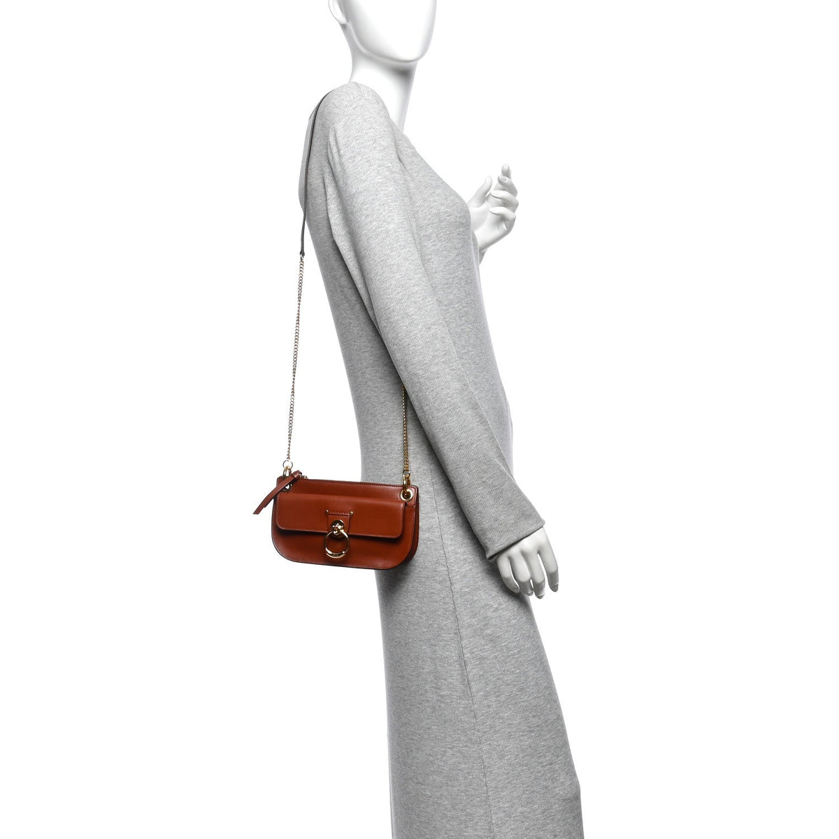 Mini Calfskin Crossbody Bag - Brown