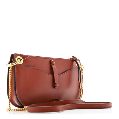 Mini Calfskin Crossbody Bag - Brown