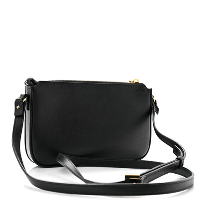 Mini Calfskin Crossbody Bag - Black