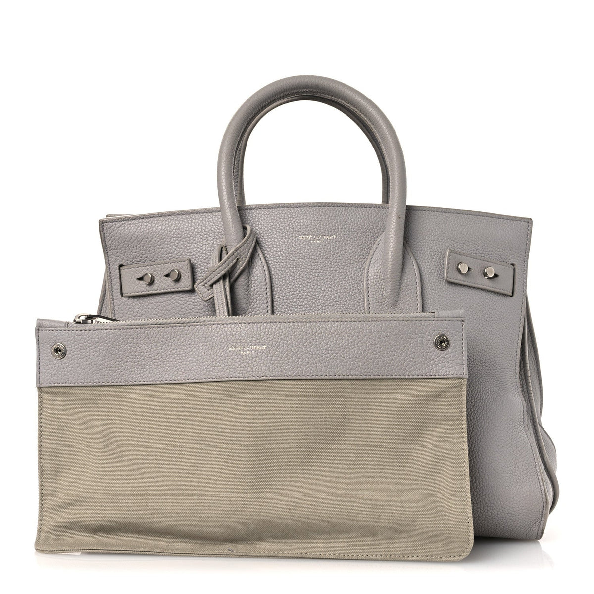 Small Calfskin Handbag - Grey