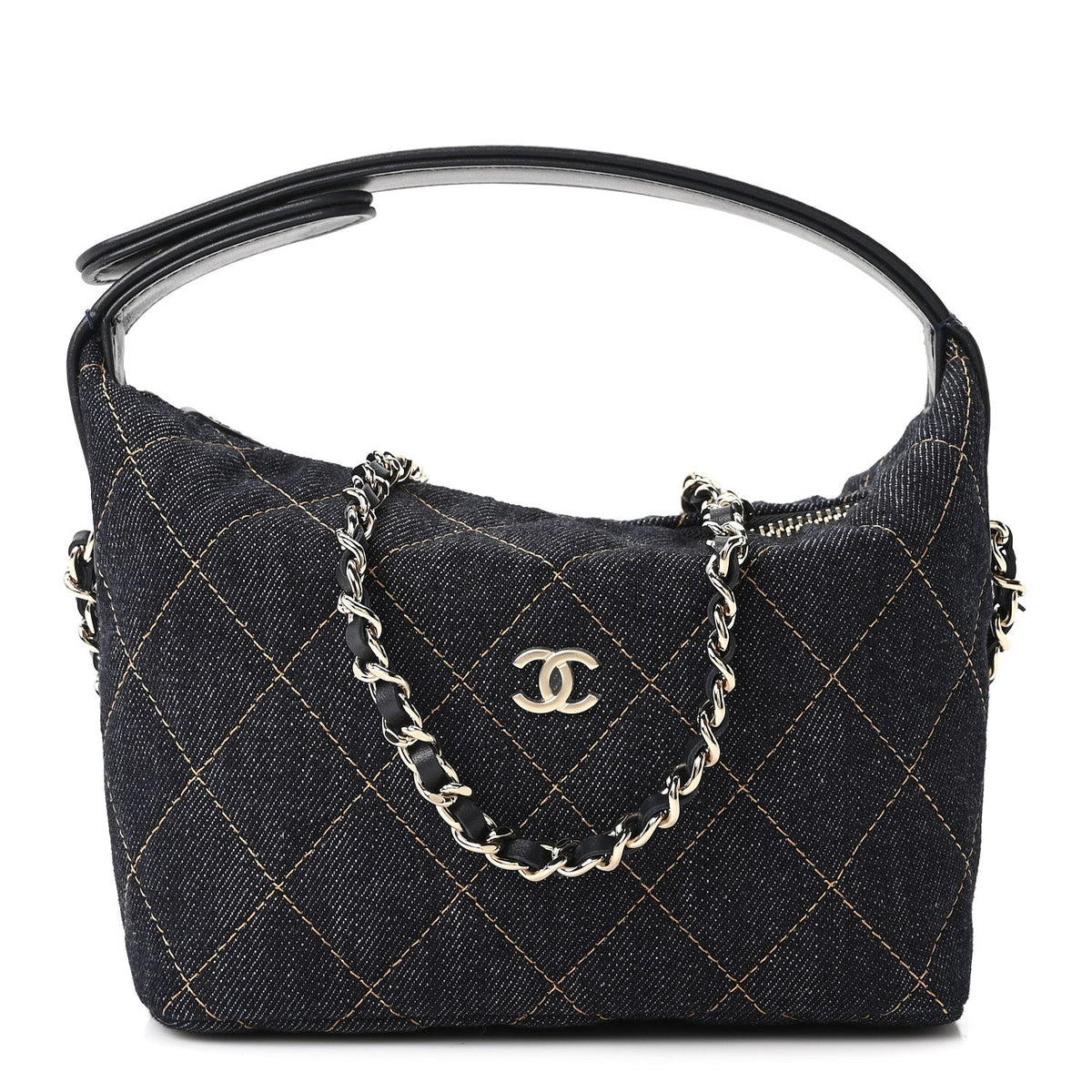 Quilted Hobo Bag - Blue