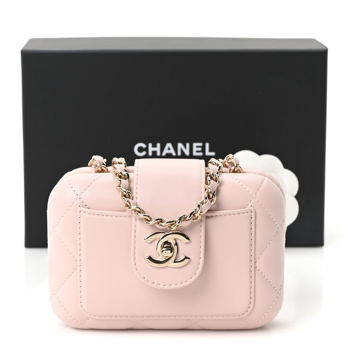 Mini Quilted Lambskin Handbag - Pink