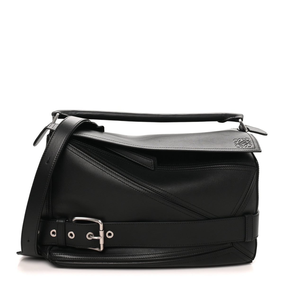 Large Calfskin Handbag - Black