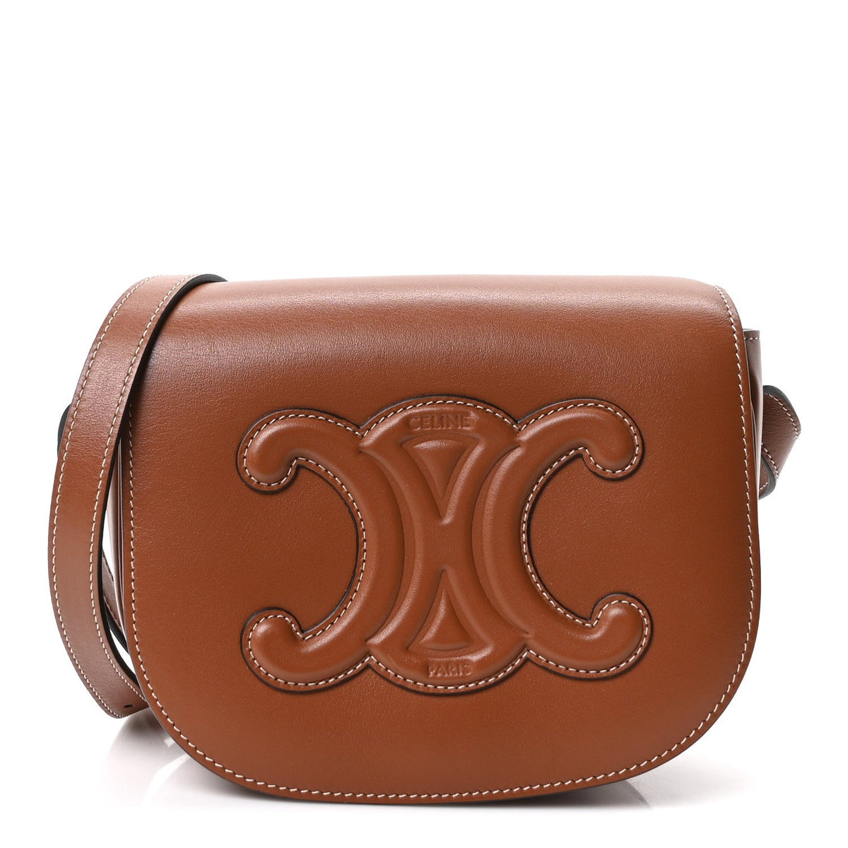 Calfskin Crossbody Bag - Tan