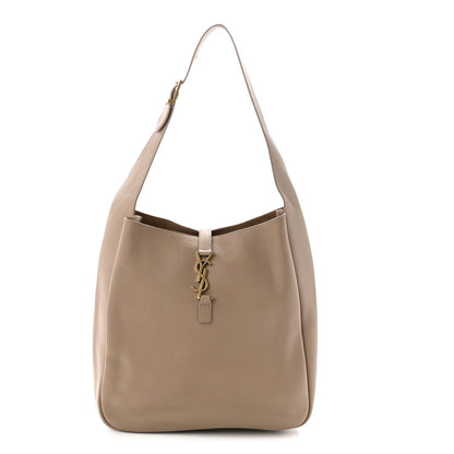 Large Calfskin Hobo Bag - Grey