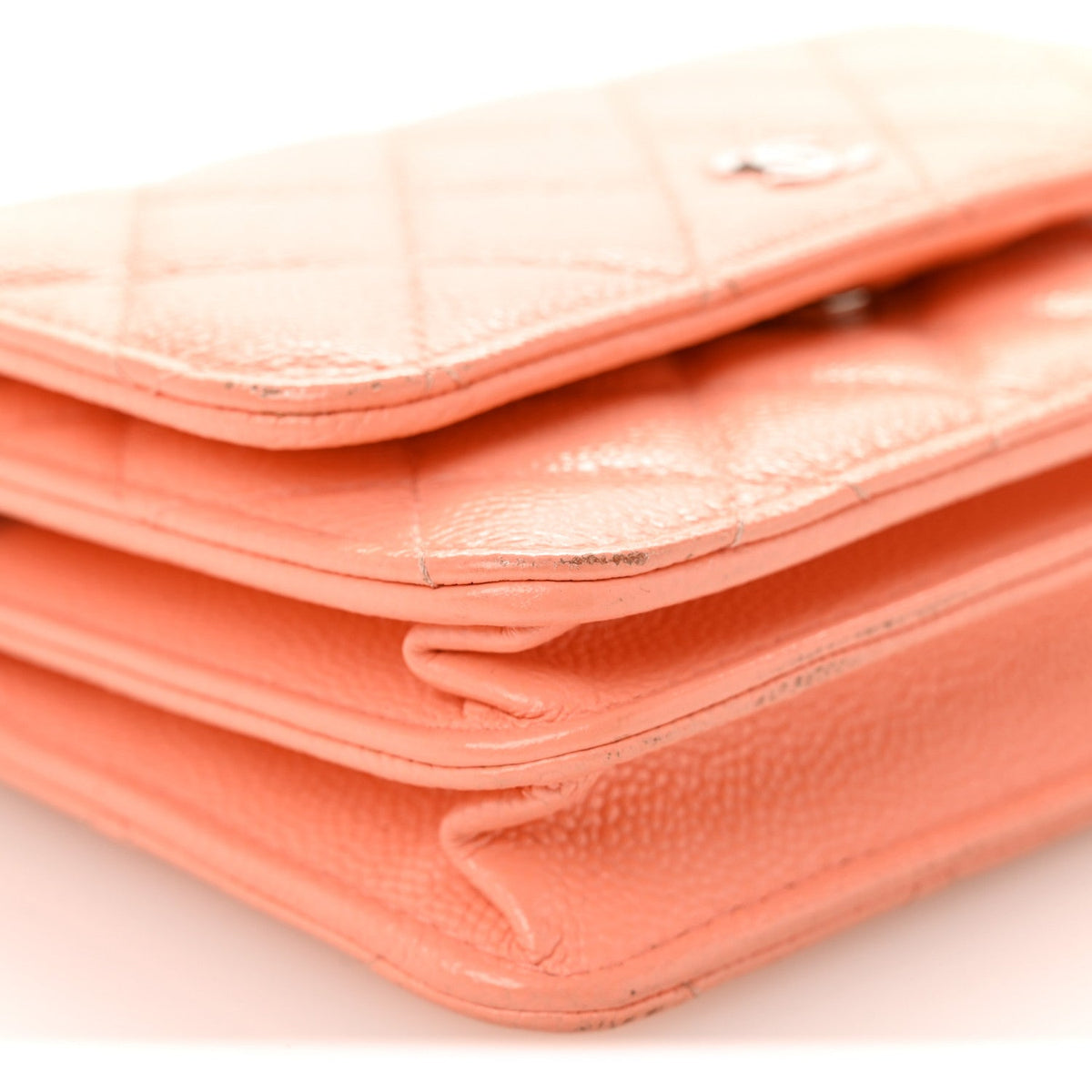 Mini Quilted Caviar Wallet Bag