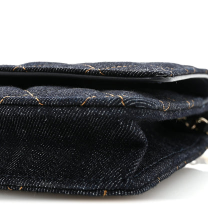 Quilted Wallet Bag - Blue