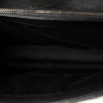 Large Sheepskin Satchel Bag - Black