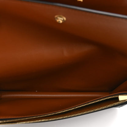 Lambskin Canvas Wallet Bag - Tan