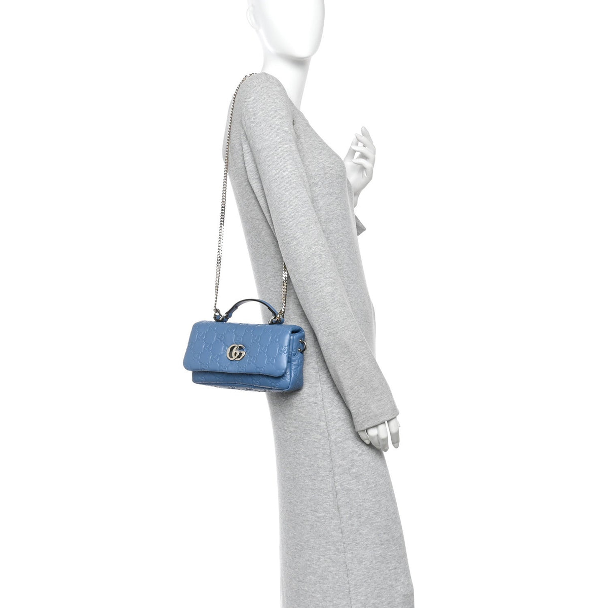 Mini Lambskin Shoulder Bag - Blue