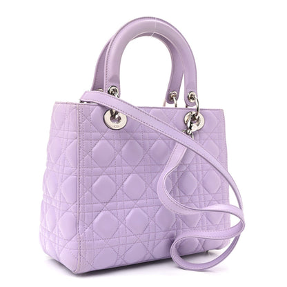 Medium Lambskin Handbag - Purple
