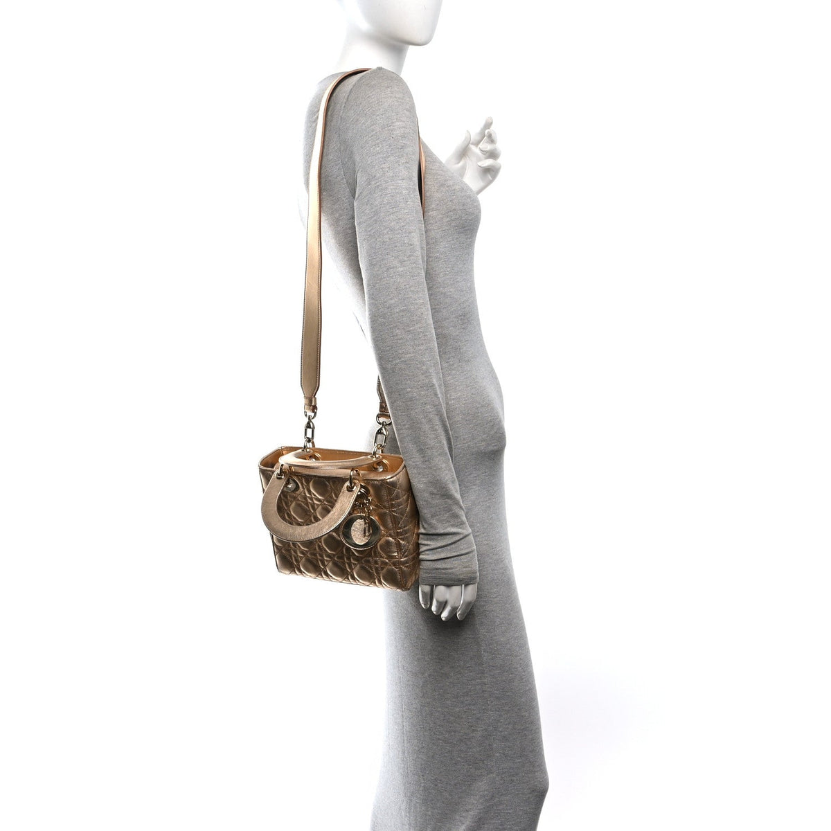 Small Lambskin Handbag - Gold