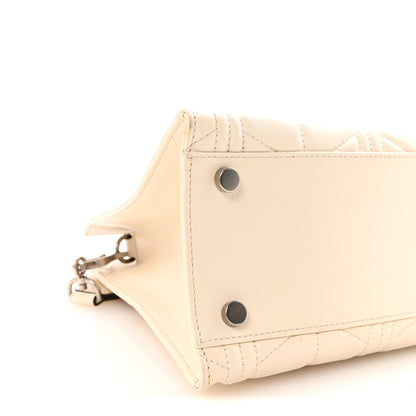 Large Quilted Tote Bag - White
