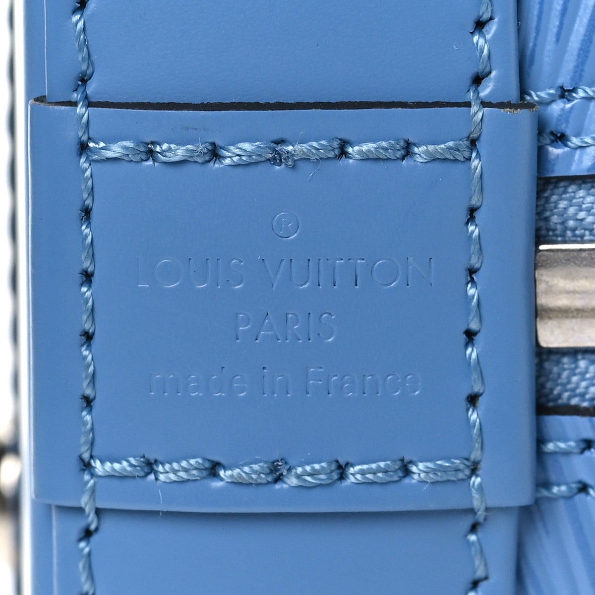 Epi Jacquard Alma Bb Bleuet Handbag