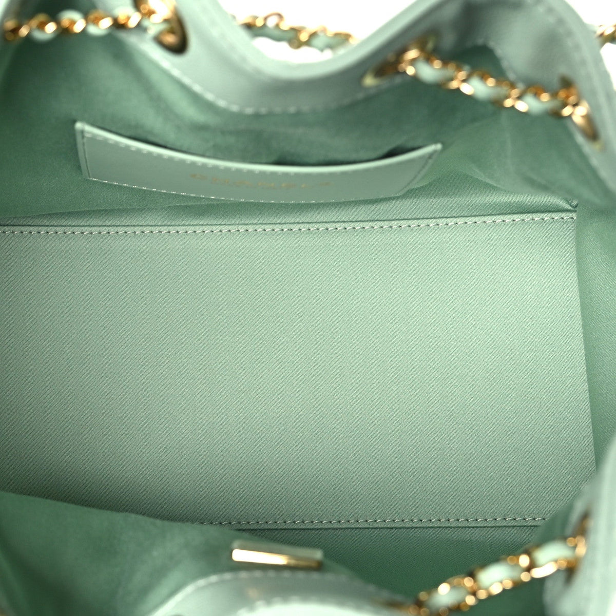 Small Quilted Caviar Handbag - Light Green