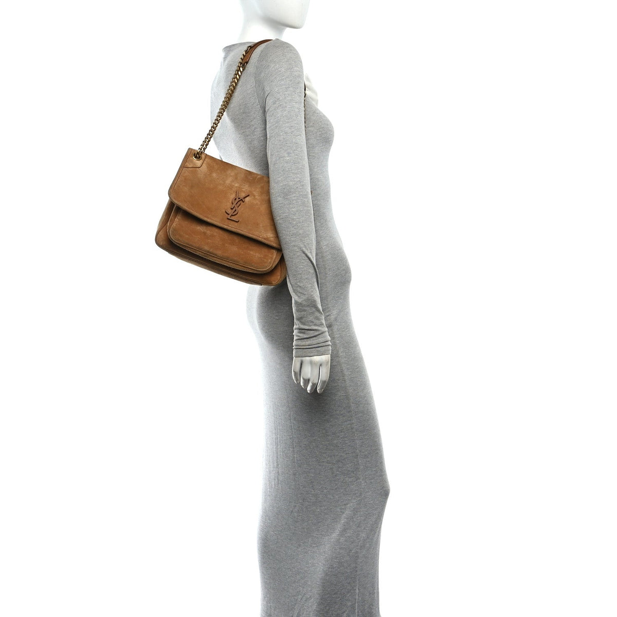 Medium Suede Satchel Bag