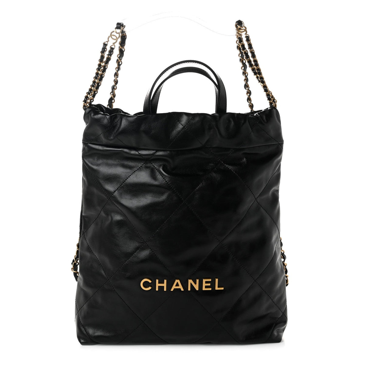 Quilted Calfskin Backpack - Black