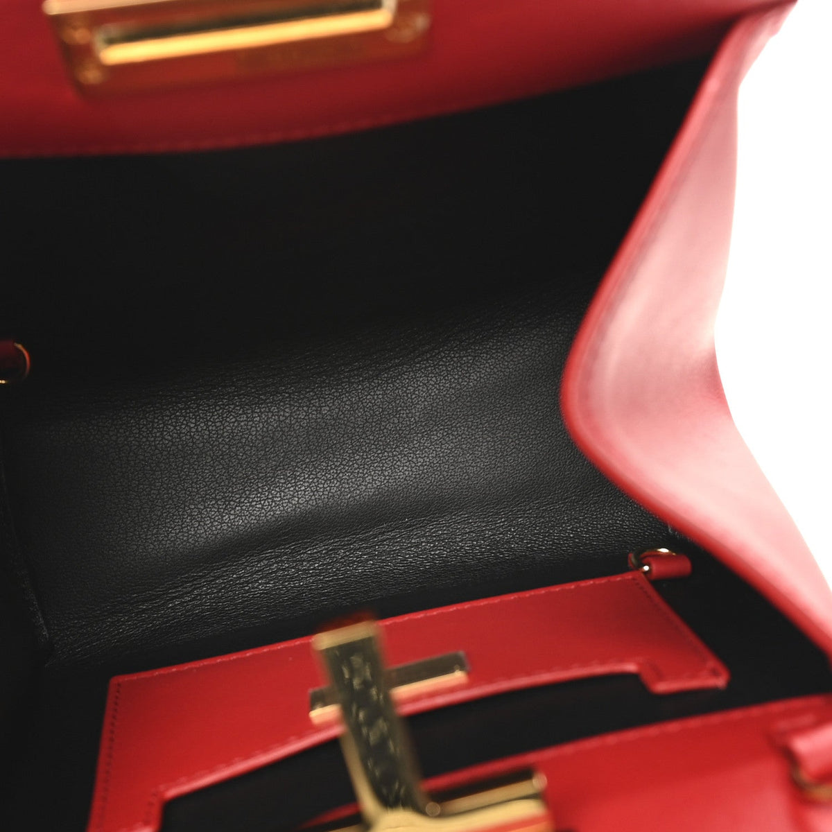 Calfskin Handbag - Red