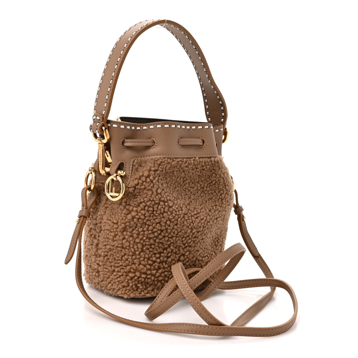 Mini Shearling Bucket Bag